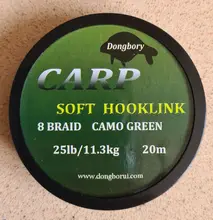 Hair-Rig Hook Link Braid-Line Fishing-Accessories Carp Soft 8-Strand Terminal 20m 25LB/35LB