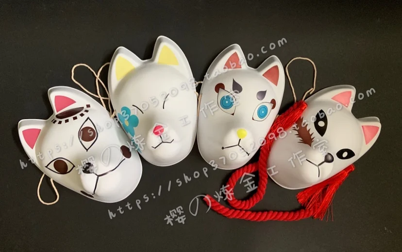 Маска для косплея, аниме, Demon Slayer Kimetsu No Yaiba Kamado Tanjirou Makomo Mask Sabito Mask