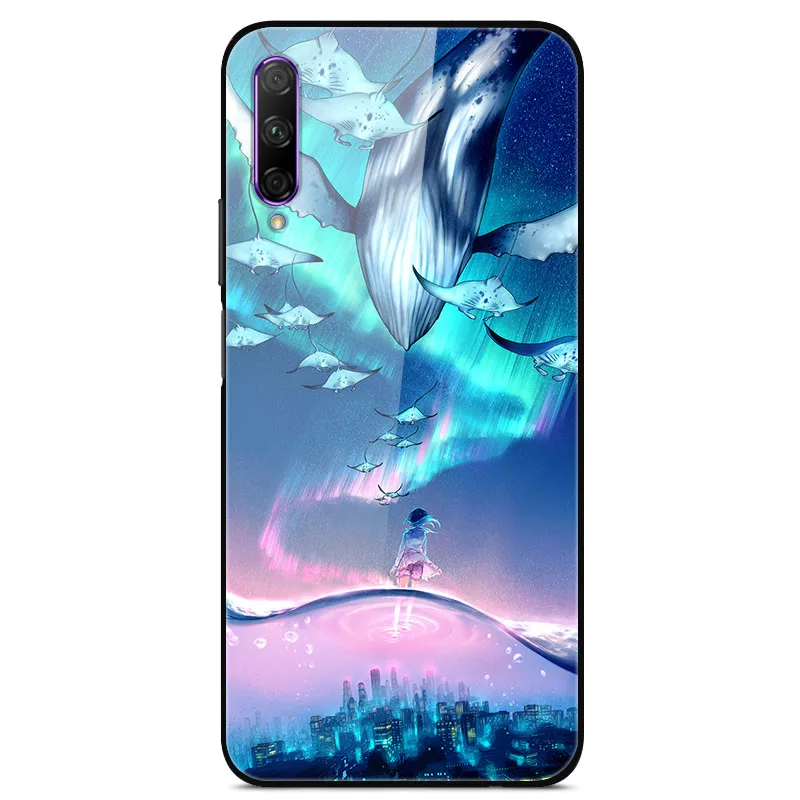 Для huawei Honor 9X Pro Чехол из закаленного стекла жесткая задняя крышка DIY чехол для huawei Honor 9X Премиум бампер чехол для телефона Honor9X X9