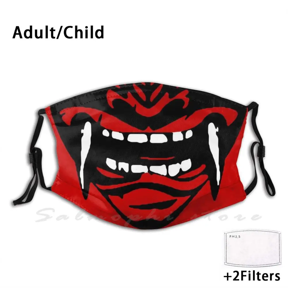 Devildevil Mask Print Washable Filter Anti Dust Mouth Devil Old Scratch Satan Demon Baddie Death Eater Devilmask | Аксессуары для