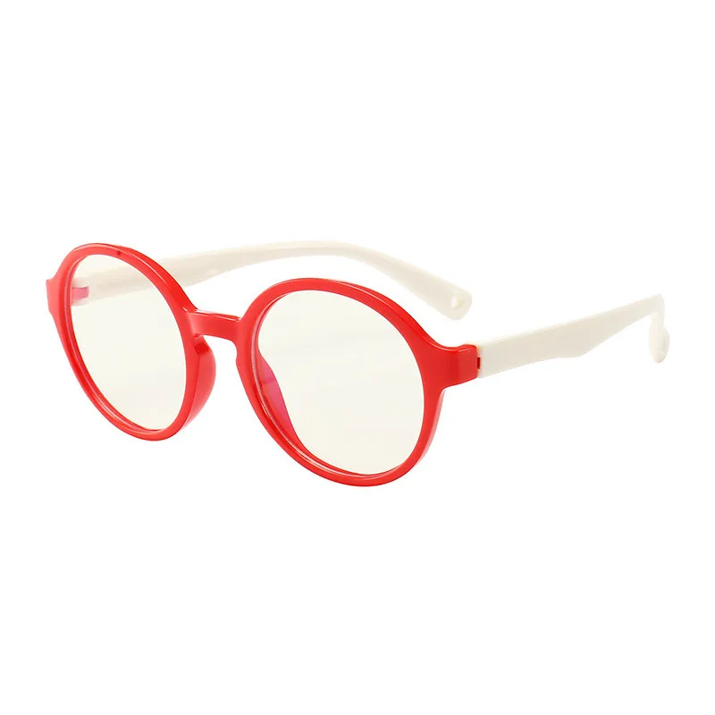Очки компьютерные zerosun для девочек и мальчиков круглые детские силиконовые очки