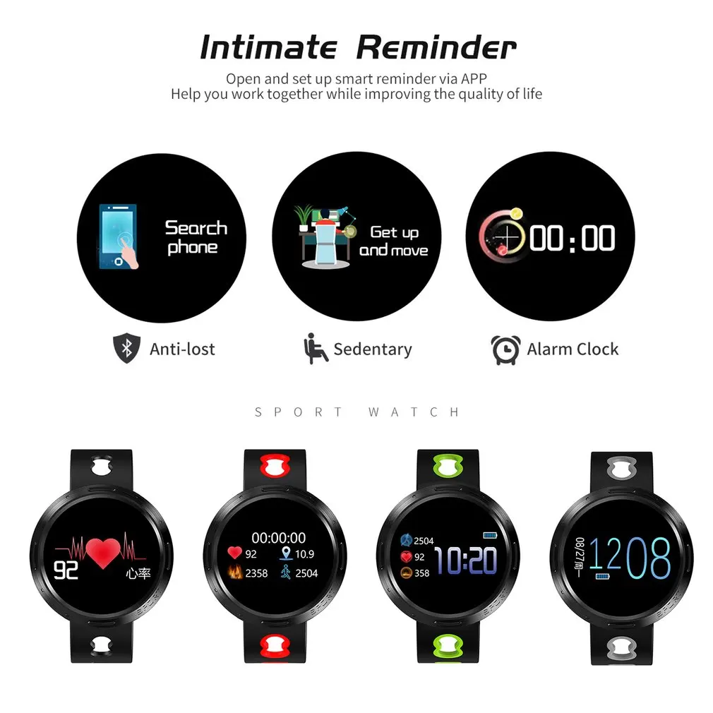 Умный Браслет M58, IP68, водонепроницаемый, пульсометр для сна, спортивный счетчик шагов, Bluetooth 4,0, Smartband 235x41x11 мм