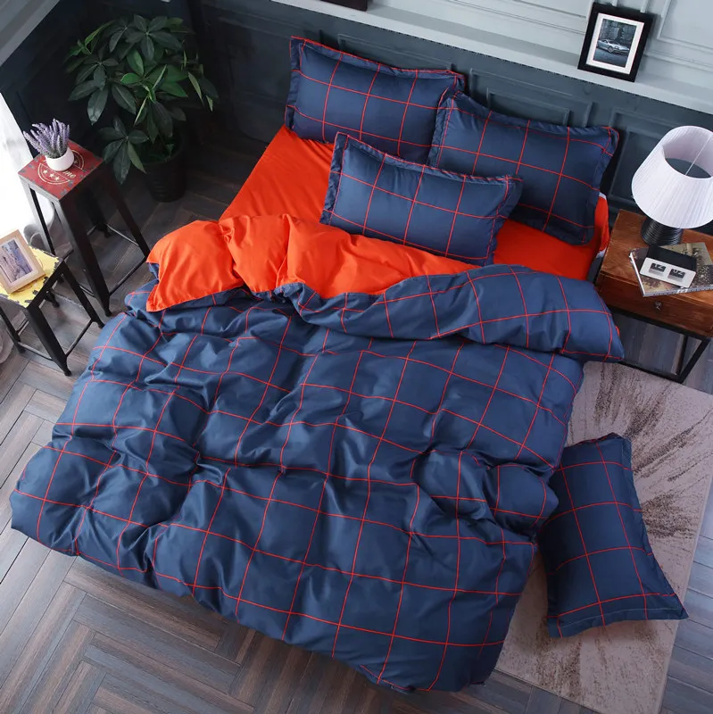 High Quality Breathable Polyester Bedding Sets 4pcs Comforter Bedding Sets Duvet Cover Bedclothes with Pillowcases for King Size