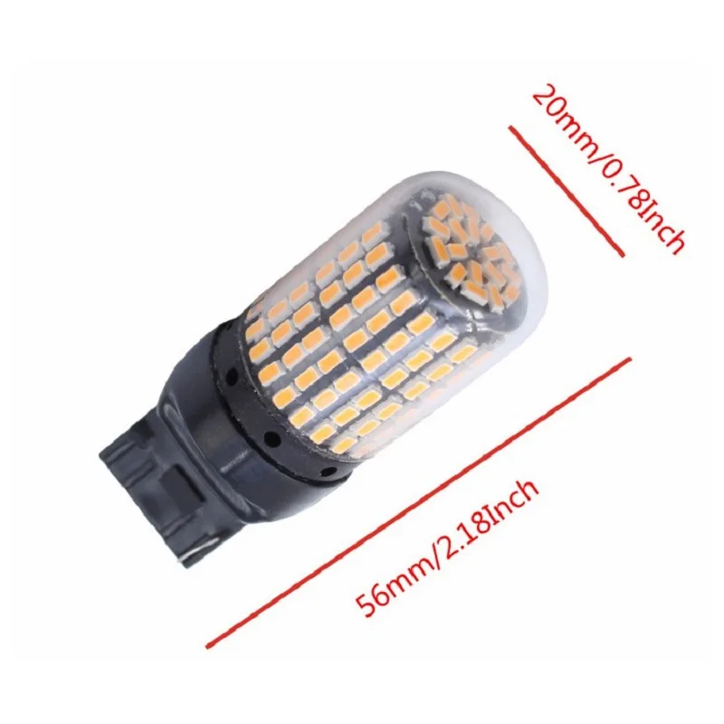 2 шт. Canbus No Hyper Flash Янтарный Желтый 7440 W21W WY21W T20 светодиодный Сменные лампы для автомобиля передние или задние указатели поворота