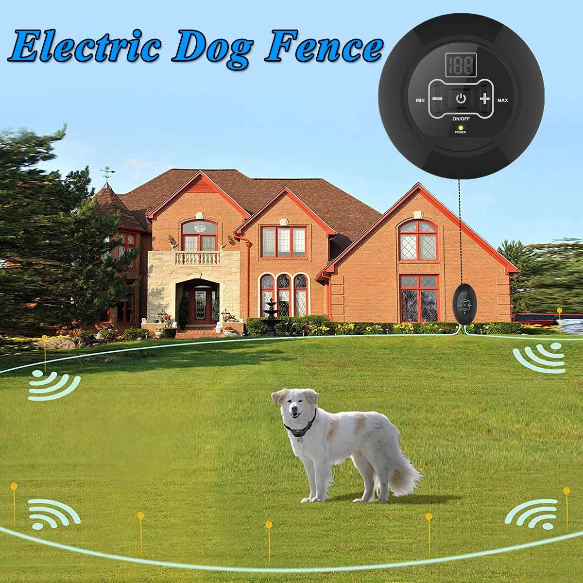 

500m Wireless Waterproof Electronic Dog Fence System and Dog Training Collar Beep Shock Vibration Training and Fence Function
