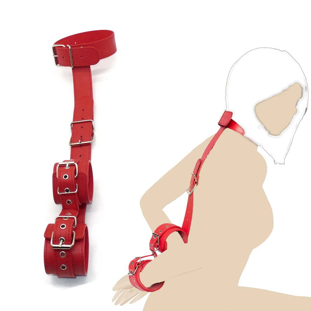 ACSXDF фетиш воротник ошейник наручники удерживающие запястье искусственная кожа