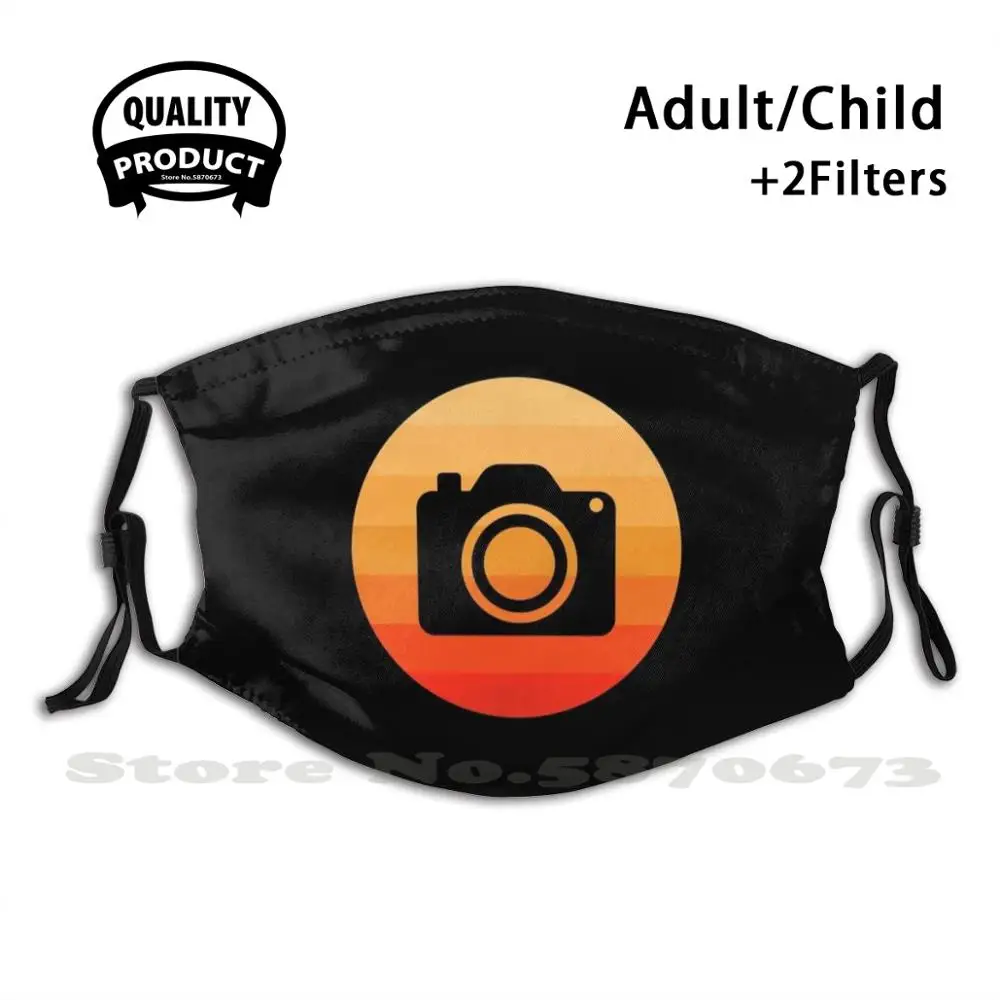 Футболка для фотосъемки в стиле ретро модная маска с фильтром взрослых и детей