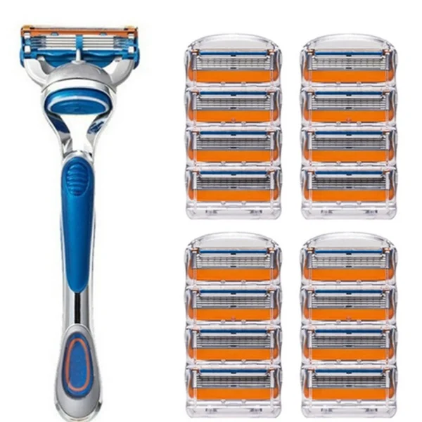 1 soporte+ N cuchillas de maquinilla de afeitar para hombre cuchillas de afeitar de 5 capas compatibles con la maquinilla de af