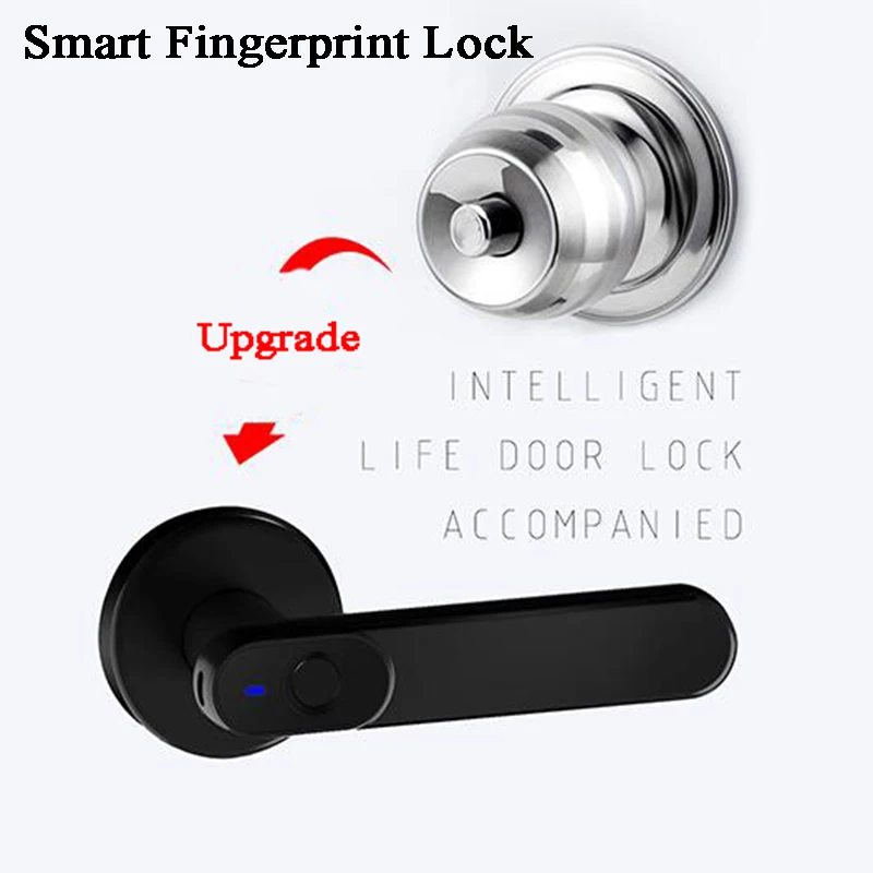 Biometric fingerprint door lock Key Electric Lock Handle Battery Wooden door lock Smart Home Door Lock Anti-theft Biometric fingerprint door lock Key Electric Lock Handle Battery Wooden door lock Smart Home Door Lock Anti-theft