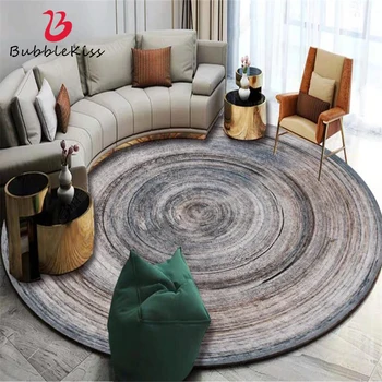 

Bubble Kiss Round Rug Brown Creativity Annual Ring Carpets For Living Room Home Coffee Table Mat Carpet Bedroom Decor Area Rugs