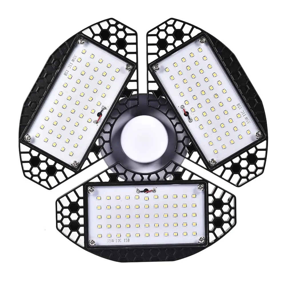 LED Garage Lights,100W Deformable LED Garage Ceiling Lights12500 LM CRI 80 Led Shop Lights for Garage, Garage Lights with 3 Adju