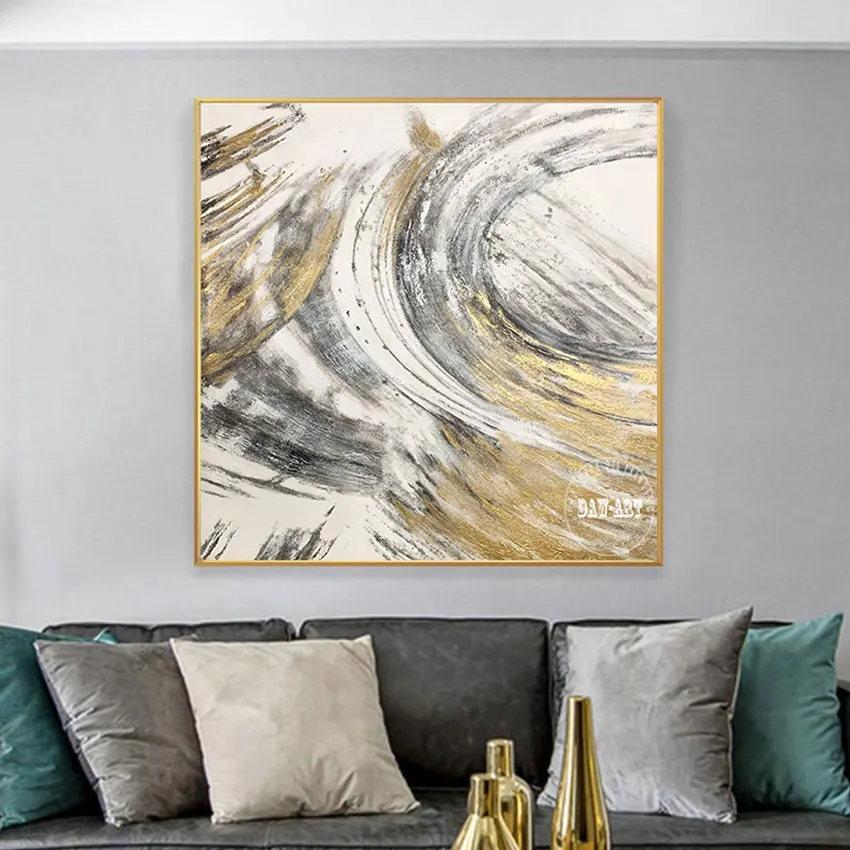 

100％ Handpainted Abstract Oil Painting On Canvas Large Contemporary Wedding Decoration Unframed Bedroom Wall Hangings Hot Sale