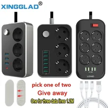 Power Strip Socket EU Plug USB 3.4A Fast Charging Port 2M Extension Cord Outlet Adapter Surge Protector Network Filter Household
Power Strip Socket EU Plug USB 3.4A Fast Charging Port 2M Extension Cord Outlet Adapter Surge Protector Network Filter Household