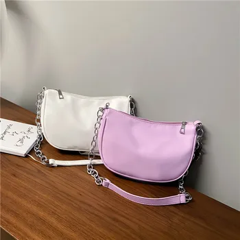 

Textured Bag Women's 2020 New Style Fashion Korean-style Casual Simple Shoulder Bag Simple Hipster Shoulder Armpit Bag