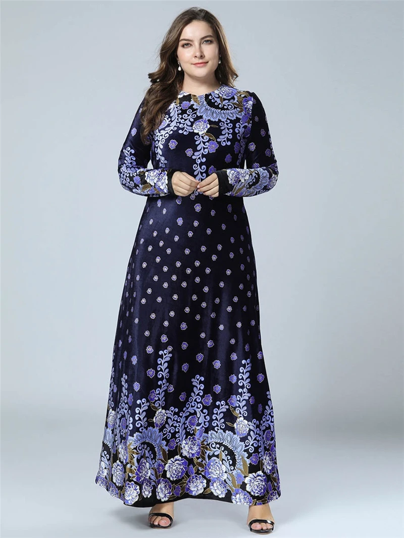 Мусульманское платье-Абая, женское платье, платье Caftan, мусульманская одежда, abaya, Дубай, Турецкий Арабский Eid, цветочный принт