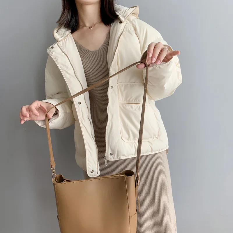 Winter Jacket women Womens Parkas Thicken Outerwear solid hooded Coats Short Female Slim Cotton padded basic tops