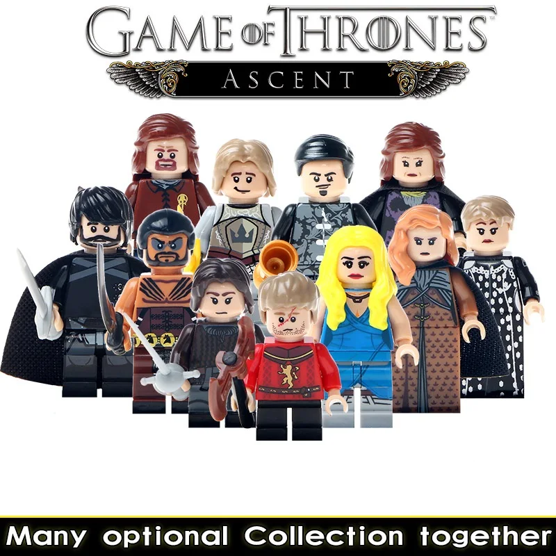 

10Lots of Khal Drogo Daenerys Eddard Stark Duke of Winterfell Game of Thrones Ice and Fire Building Blocks Kids Gift Toys
