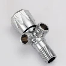 Клапан управления водой кран угловой клапан латунный переключатель туалетный клапан контроль кухонные аксессуары хромированный