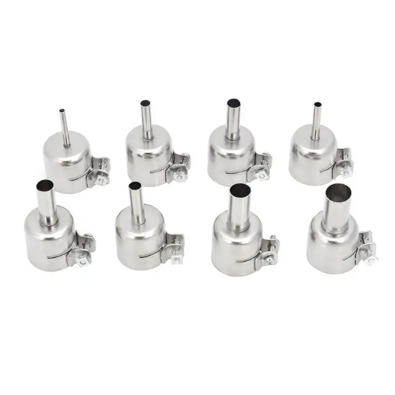 

1SET 8PCS 850 22mm Universal Nozzle Soldering station Hot Air Stations Gun Nozzles for 858D Welding Nozzles Blow Welding