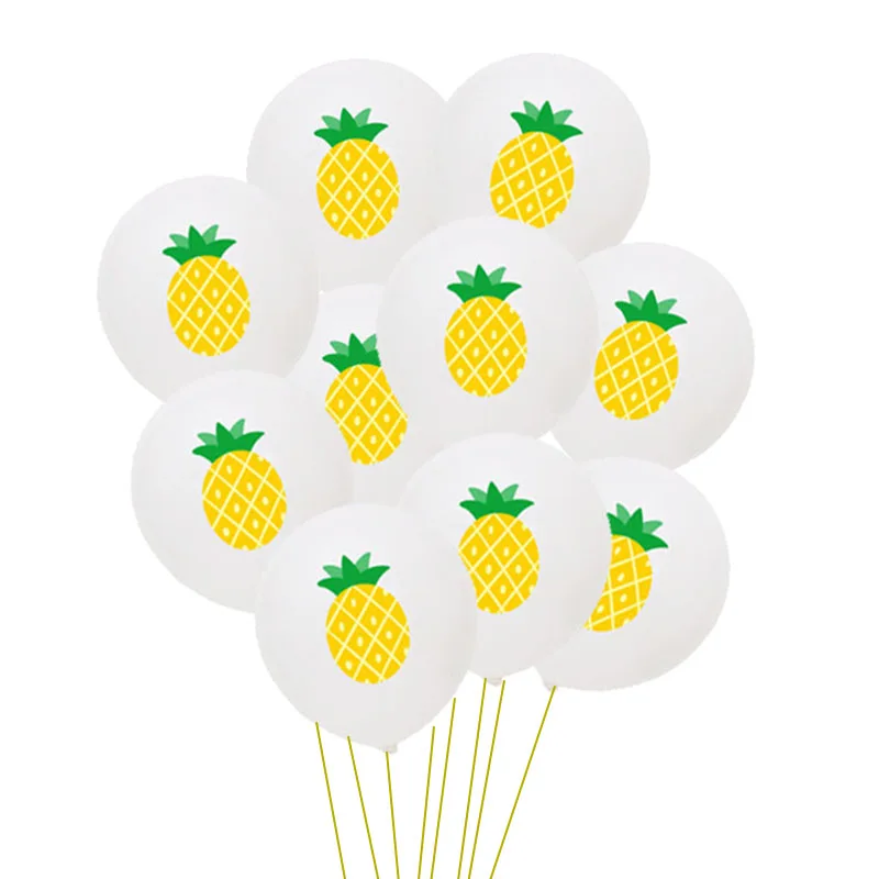 Гавайские вечерние украшения Фламинго гирлянды воздушные шары для Луау вечерние пляжные летние тропические предметы для украшения дня рождения - Цвет: 10pcs leaves