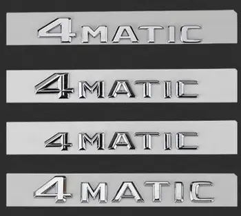 

50pcs Letters Emblem Car badge Refitting Trunk 4 Wheel Drive Logo Sticker Glossy Black Chrome New for Mercedes Benz 4MATIC