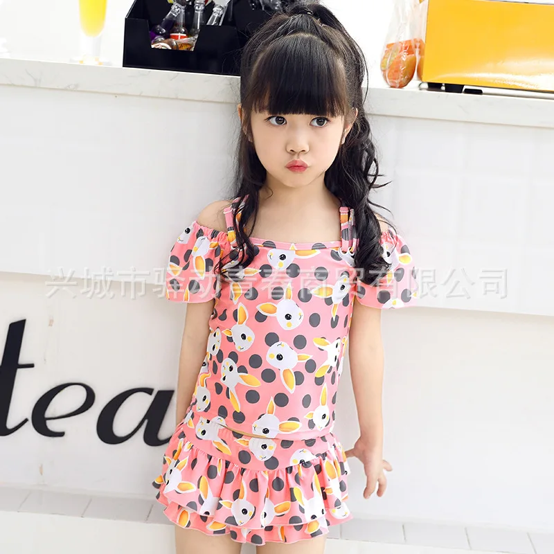 

2018 Korean-style New Style CHILDREN'S Swimwear GIRL'S Swimsuit Big Boy Split Type Skirt Swimwear