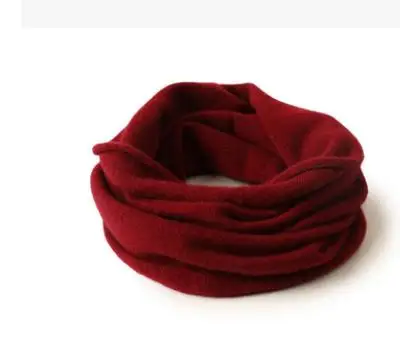 Wine Red Зимний Теплый Вязаный кашемировый воротник Бесконечность Петля кашемировый шарф Волшебная Шея осенний воротник осень и внутренняя Монголия - Цвет: Wine Red