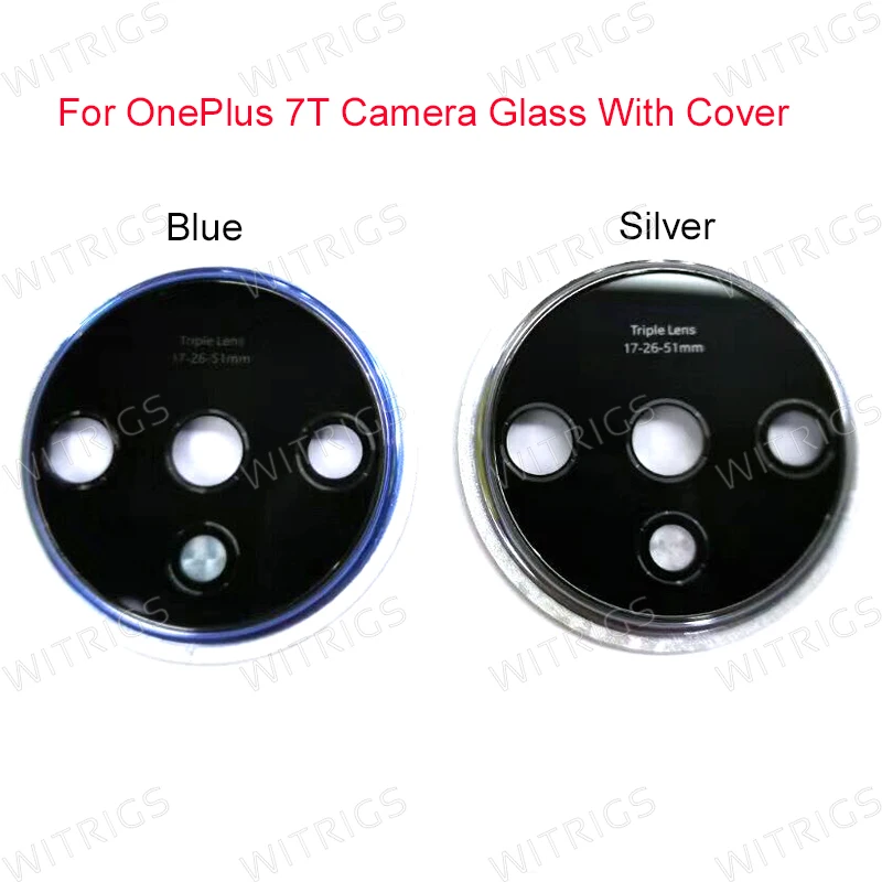 Witrigs Back Rear Camera Glass Lens Cover For Oneplus 7T Camera Lens Glass With Cover Frame For One Plus 7T (2)