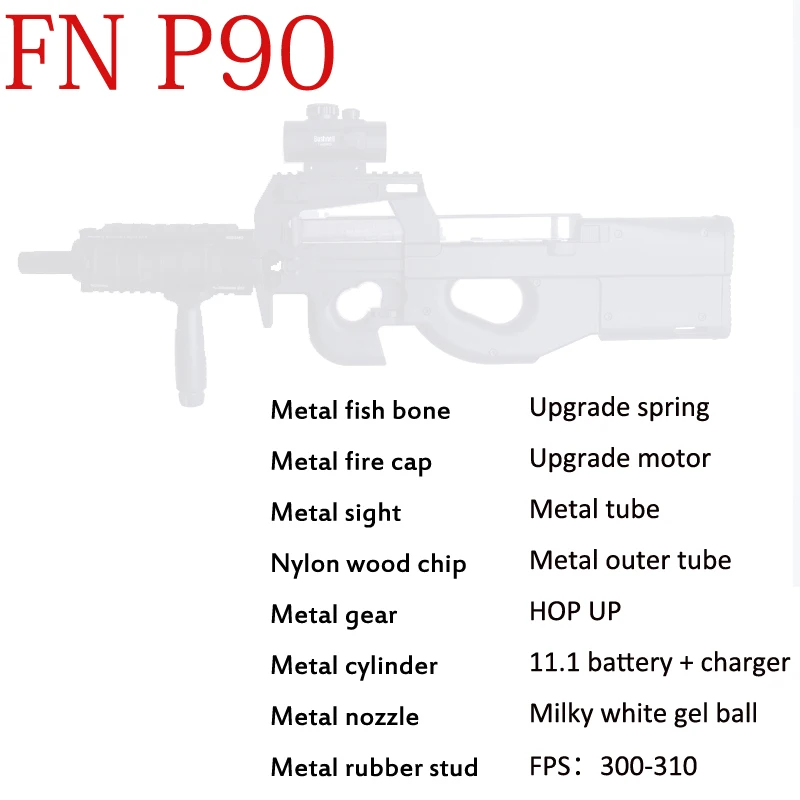 AK UNCLE гель бластер обновления FN P90 WBB журнал кормления гель мяч игрушка геля взрывной P90 модель сборочный комплект