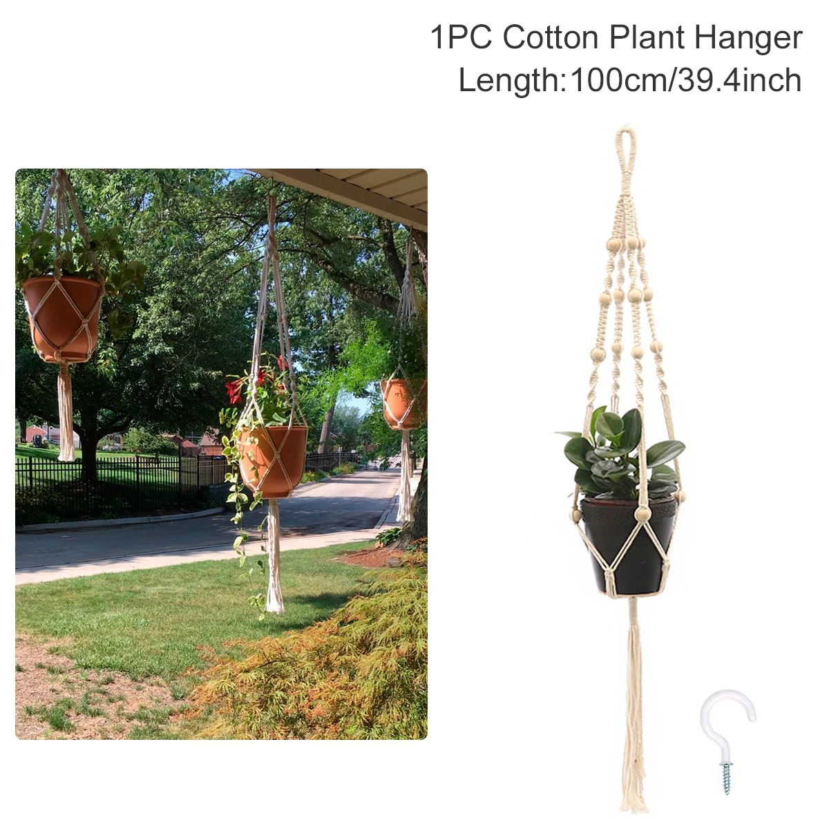 Hot Sales 100%Handmade Macrame Wall Hanging Macrame Plant Hanger Flower/Pot Hanger For Wall Decor Hanging Planter Hanging Basket