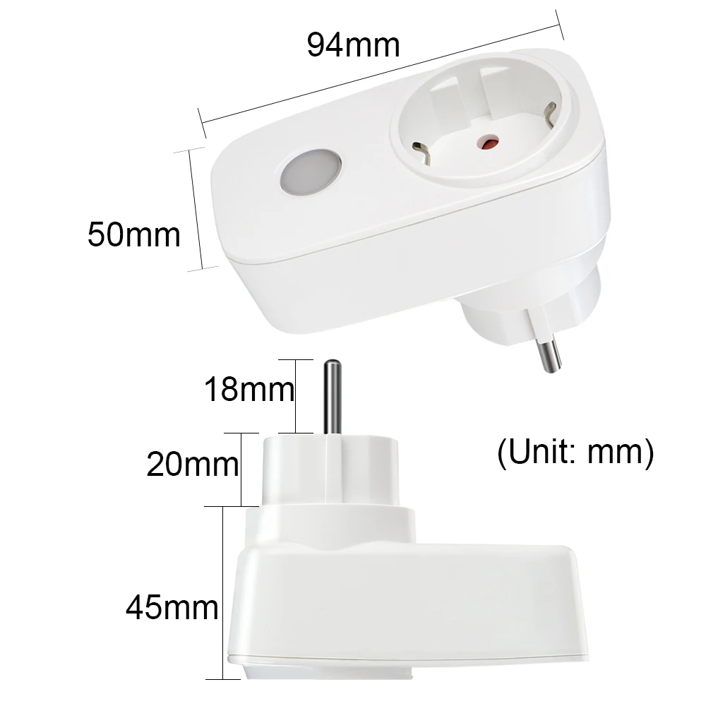 Home Assistant EU French Socket Smart Plug 433Mhz Universal Remote Control Controller RF Switch 16A Programmable Light Outlets 4
