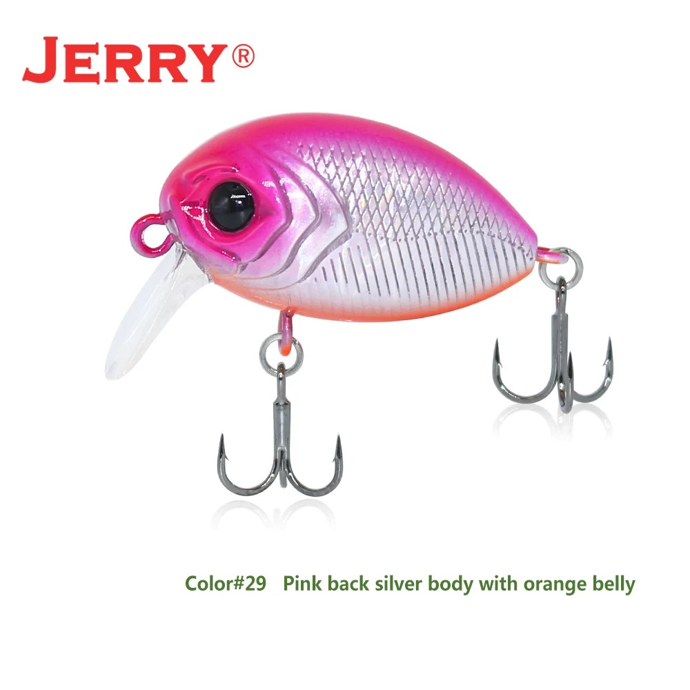 Jerry 1 шт. 32 мм сверхлегкие рыболовные приманки микро приманка воблер форель рыболовные приманки кренкбейт жесткая наживка пресноводная наживка - Цвет: Pink back silver