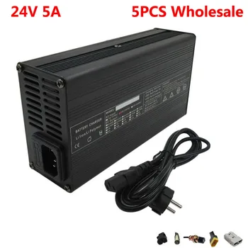 

180W 24V 5A lead-acid battery charger 24V Lead acid charger XLRM Port For 24V charger DHL Free shipping Wholesale 5pcs/lot