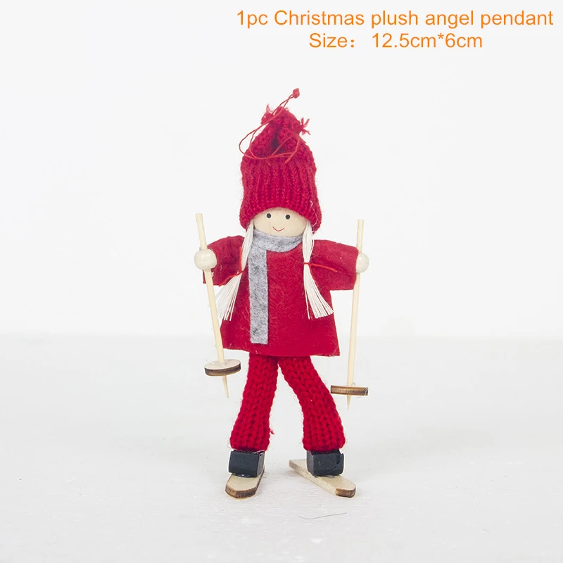 Рождественские куклы-ангелы, рождественские украшения для дома, рождественские украшения Санта-Клауса, подарки Санта-Клаус - Цвет: 0121-2 Red Gary