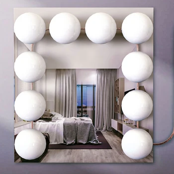 

Bubble Dressing Table 14 LED Lights Hollywood Makeup Mirror Light Dimmable 3 Mode Makeup Mirror Light Kit Lens Headlight White