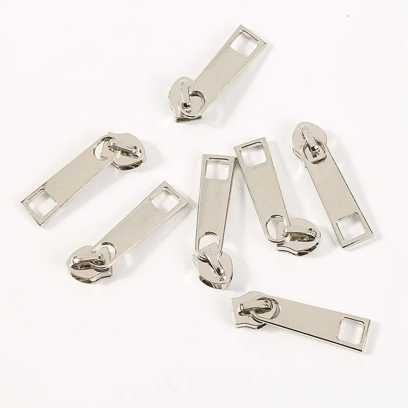 Zipper Repair Kit 10Pcs #5 Sliders Zipper Pull Metal Zipper Head DIY Clothing Bags Repair Replace Kit Accessories zipper repair kit,zipper pullers,zipper sliders,zipper heads,zipper accessories