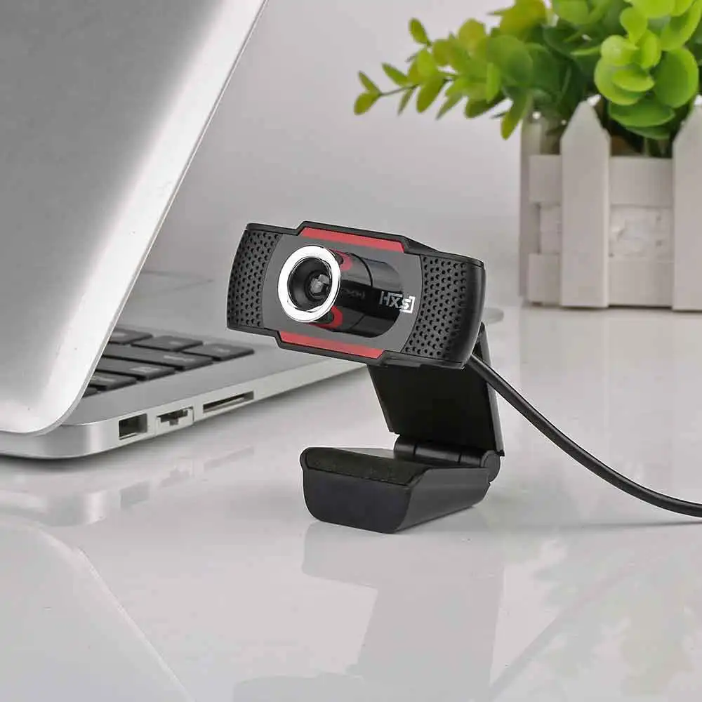 HXSJ S30 HD 720P USB веб-камера, вращающаяся Компьютерная камера для ПК, запись видеозвонков с микрофоном с шумоподавлением, зажим для ПК