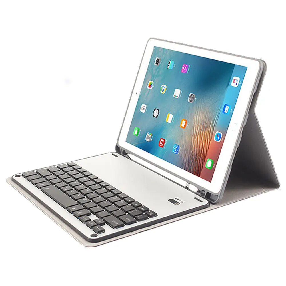Съемный чехол-клавиатура с подсветкой для iPad 10,2 дюймов 7-го поколения, чехол из искусственной кожи, откидной Чехол-подставка для iPad 7th A2197 A2200