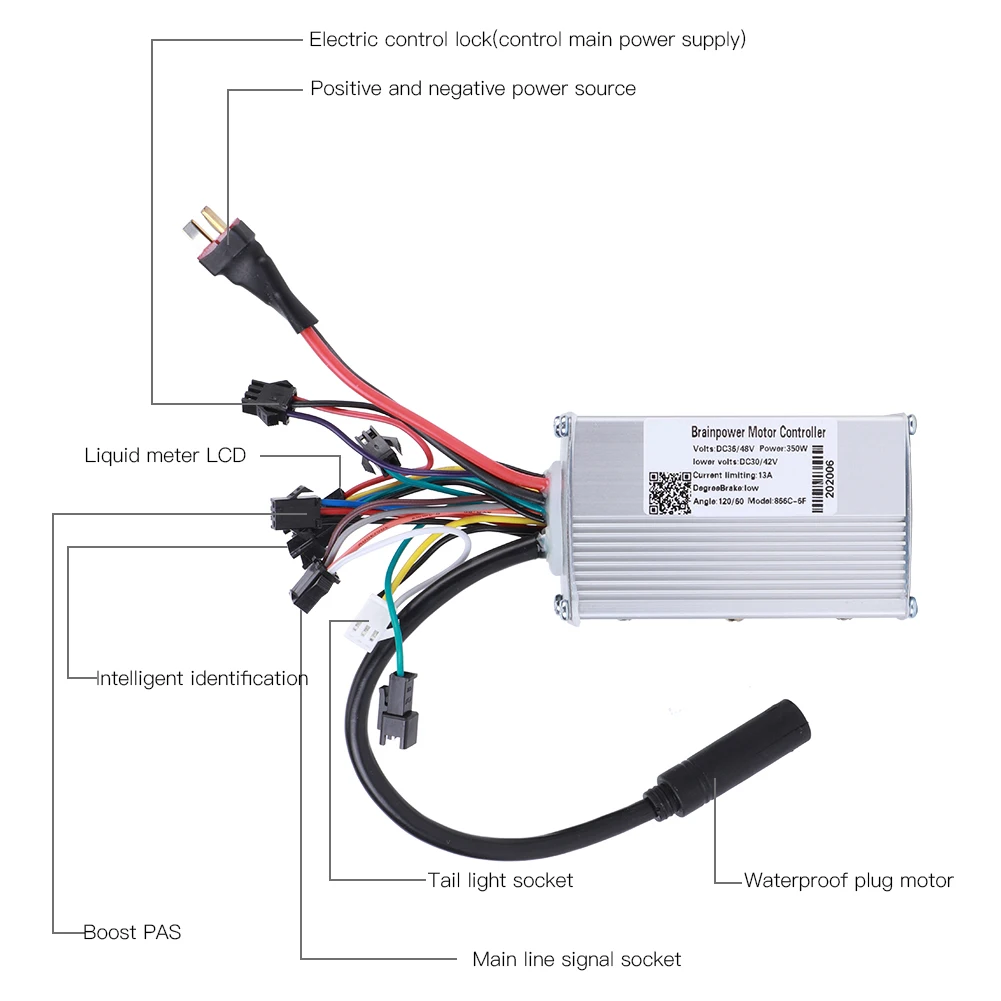 36V/48V 250W/350W контроллер для электрического велосипеда комплект Водонепроницаемый