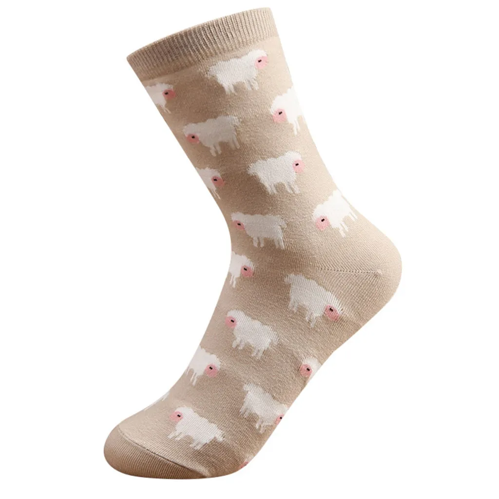 

1 Pair Women's Winter Cartoon Cute Animal Character Print Socks Women's Winter Warm Soft Cotton Short Sock Free Shipping