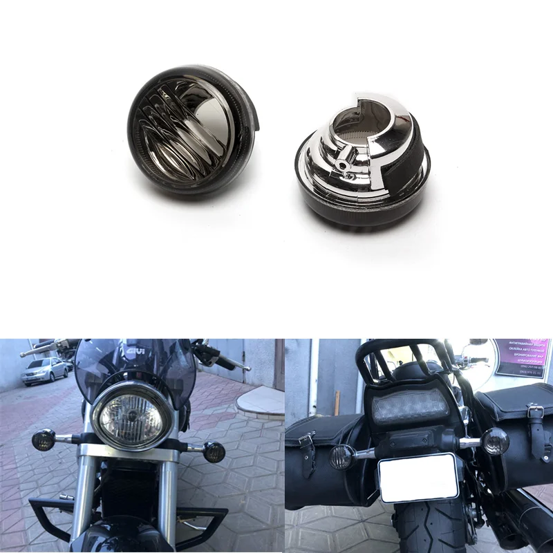 

Triclicks Smoke Clear LED Light Cover Lens Motorcycles Turn Signal Lense For Suzuki Boulevard M50 C50 VL800 C90 1500 M109R C109R