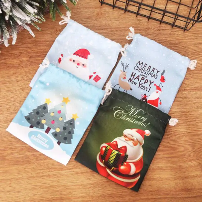 

Christmas Birthday Party Drawstring Candy Cookies Baking Present Gift Bags Wrap