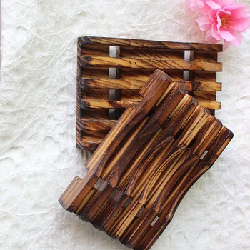 

Natural Wood Soap Dishes Box Container Holder Home Bathroom Accessory Practical & Good Quality