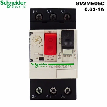 

Schneider Electric GV2ME05C 0.63-1A motor thermal magnetic circuit breaker button 3P protection switch setting current range