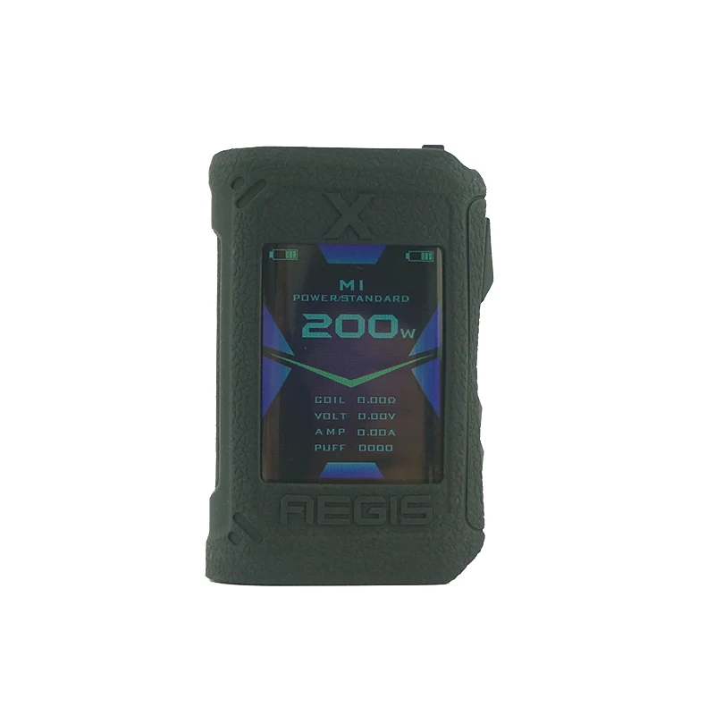 black case 10 шт силиконовый чехол для Geekvape Aegis X 200 Вт мод чехол для вейпа Резиновая кожа основы стикер рукав корпус демпфер гель мод щит - Цвет: black case