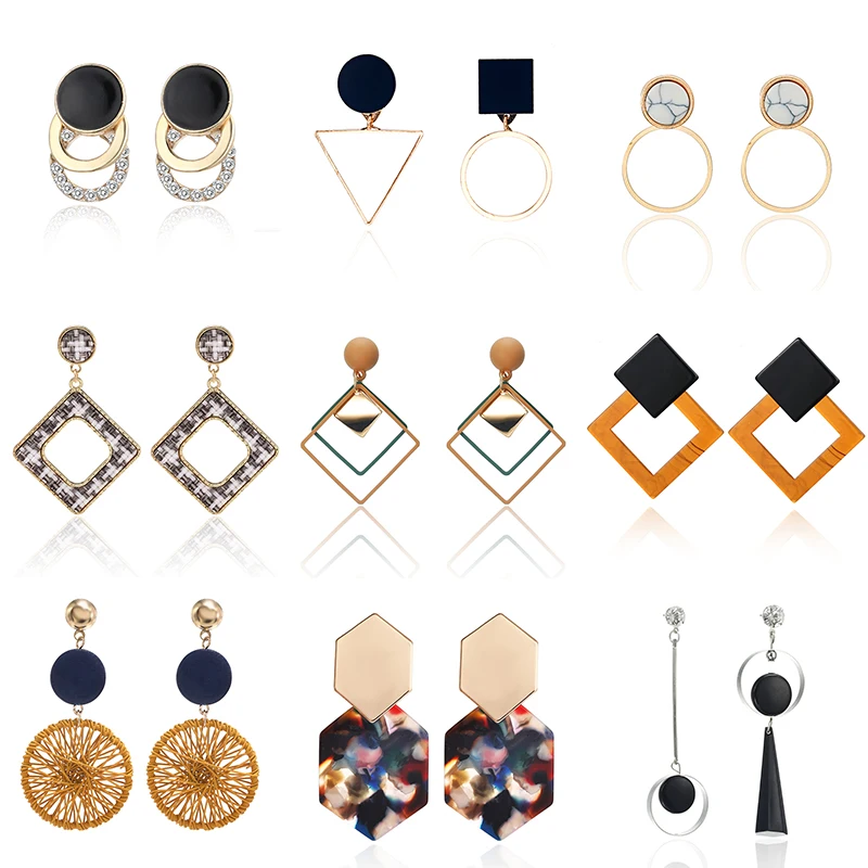 Винтажные женские серьги 2020 эффектные Висячие богемные модные металлические