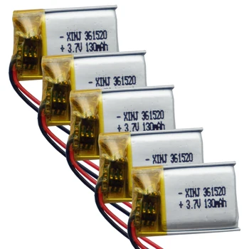 3.7V 130 mAh 361520 Polymer Li Lithium Lipo batteria per Mp3 Mp4 cuffie altoparlante Bluetooth auricolare Smart Watch