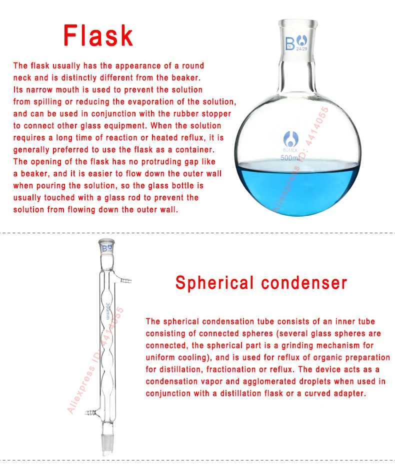 Atmospheric distillation unit 500ml pure glass distillation set chemical laboratory equipment teaching equipment