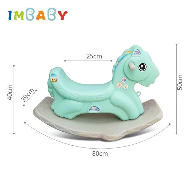 Children Cute Rocking Horse Kid Multi-functional Plastic Rocking Chair Indoor Ride On Toy Toddler Playpen Accessories for 0-6Y 4