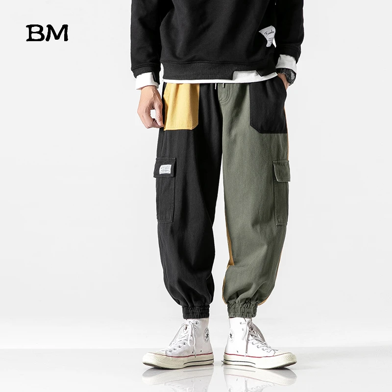 Модные штаны в стиле хип-хоп с вышивкой 2019 уличная одежда Корейском для бега Harajuku